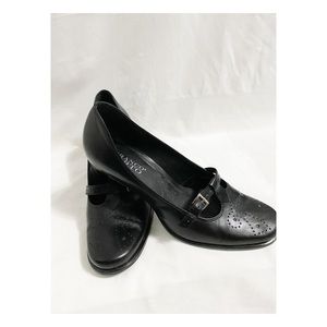 🌻Franco Sarto Black Mary Jane Chunky Heel Pumps